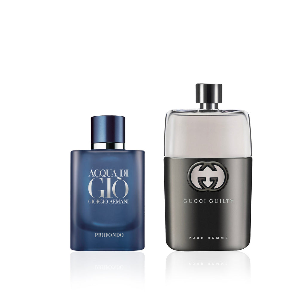 Bundle for Men: Acqua Di Gio Profondo by Giorgio Armani and Gucci Guilty by Gucci