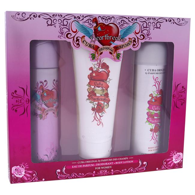 Cuba Heartbreaker by Cuba for Women - 3 Pc Gift Set, Product image 1