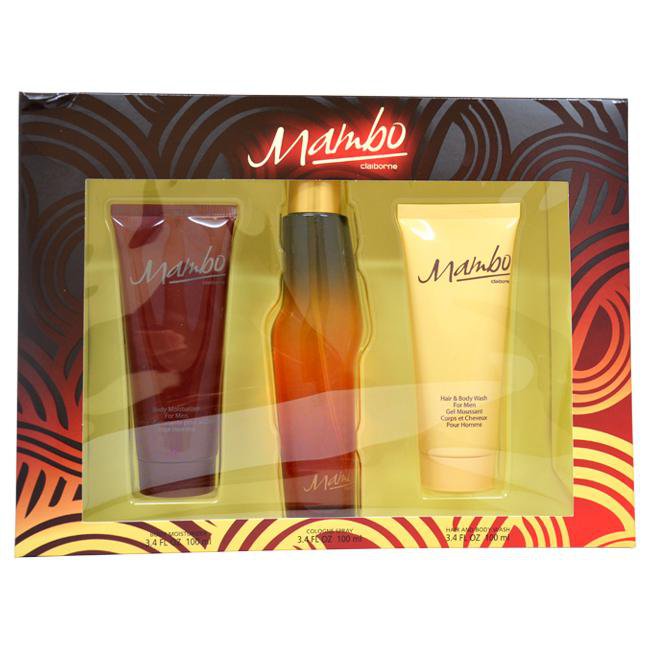 Mambo by Liz Claiborne for Men - 3 Pc Gift Set 3.4oz Cologne Spray, 3.4oz Body Moisturizer, 3.4oz Hair and Body Wash