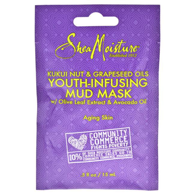 Kukui Nut and Grapeseed Oils Youth-Infusing Mud Mask by Shea Moisture for Unisex - 0.5 oz Mask