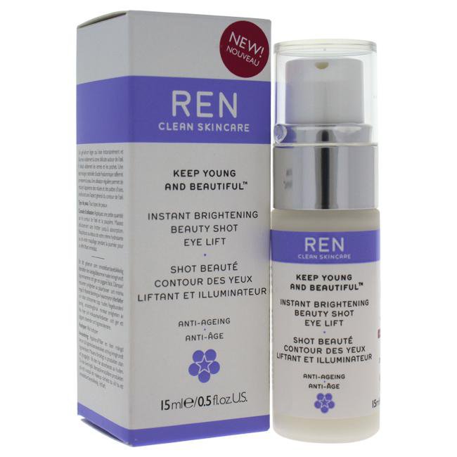 Keep Young and Beautiful Instant Brightening Beauty Shot Eye Lift by REN for Women - 0.5 oz Serum